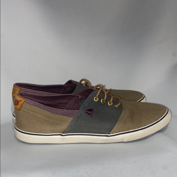 Bass Canvas Sneakers 3156W Olive Blue Purple Sz 9 - Picture 4 of 10